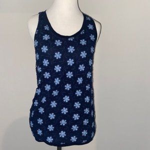 J. Crew Crocheted lace tank size small in Navy EUC
